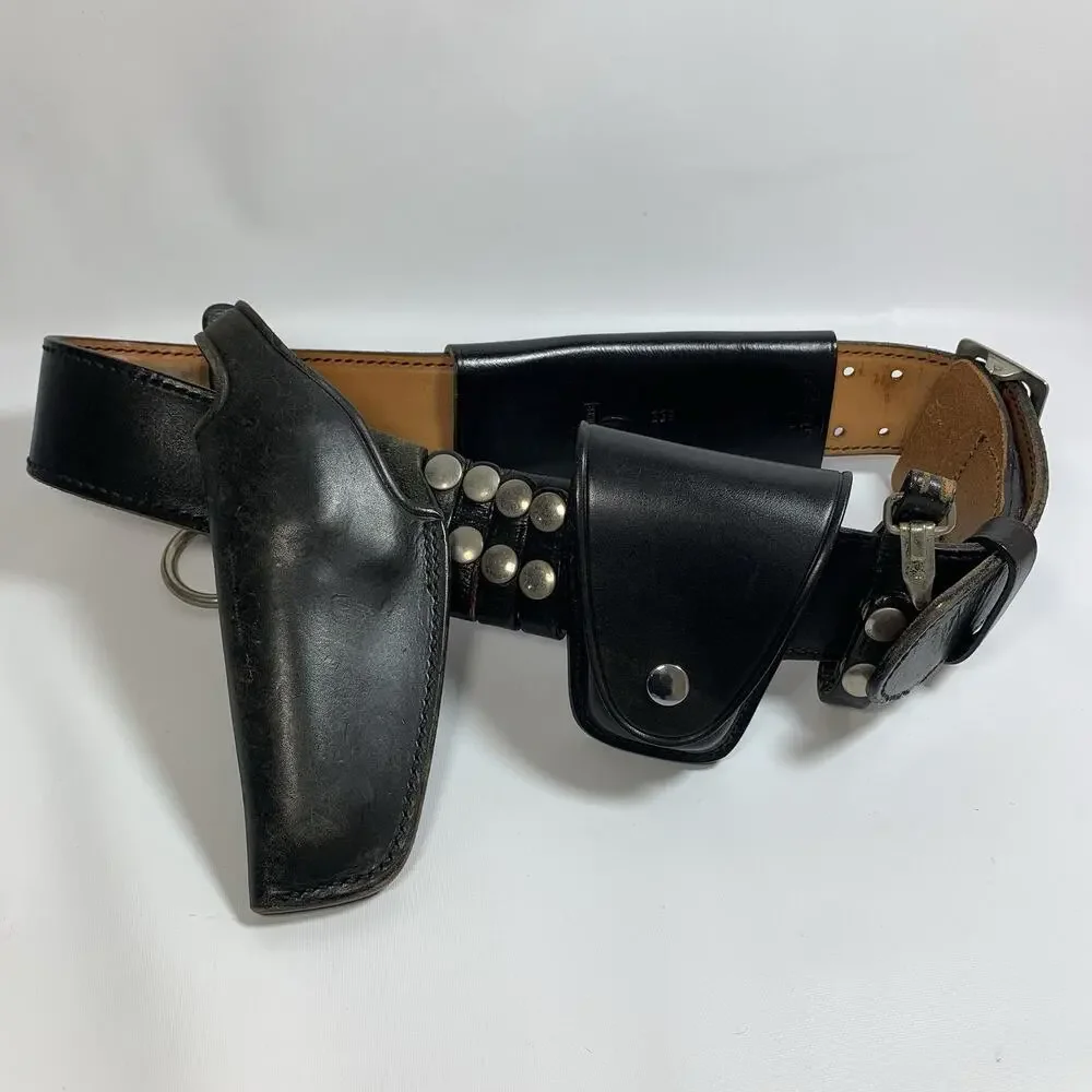 Triple K Mixson 71 Leather Duty Belt Size 36 Black w/ Accessories